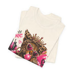 Too Glam To Care Tee — Leopard Crown Cat Graphic Shirt