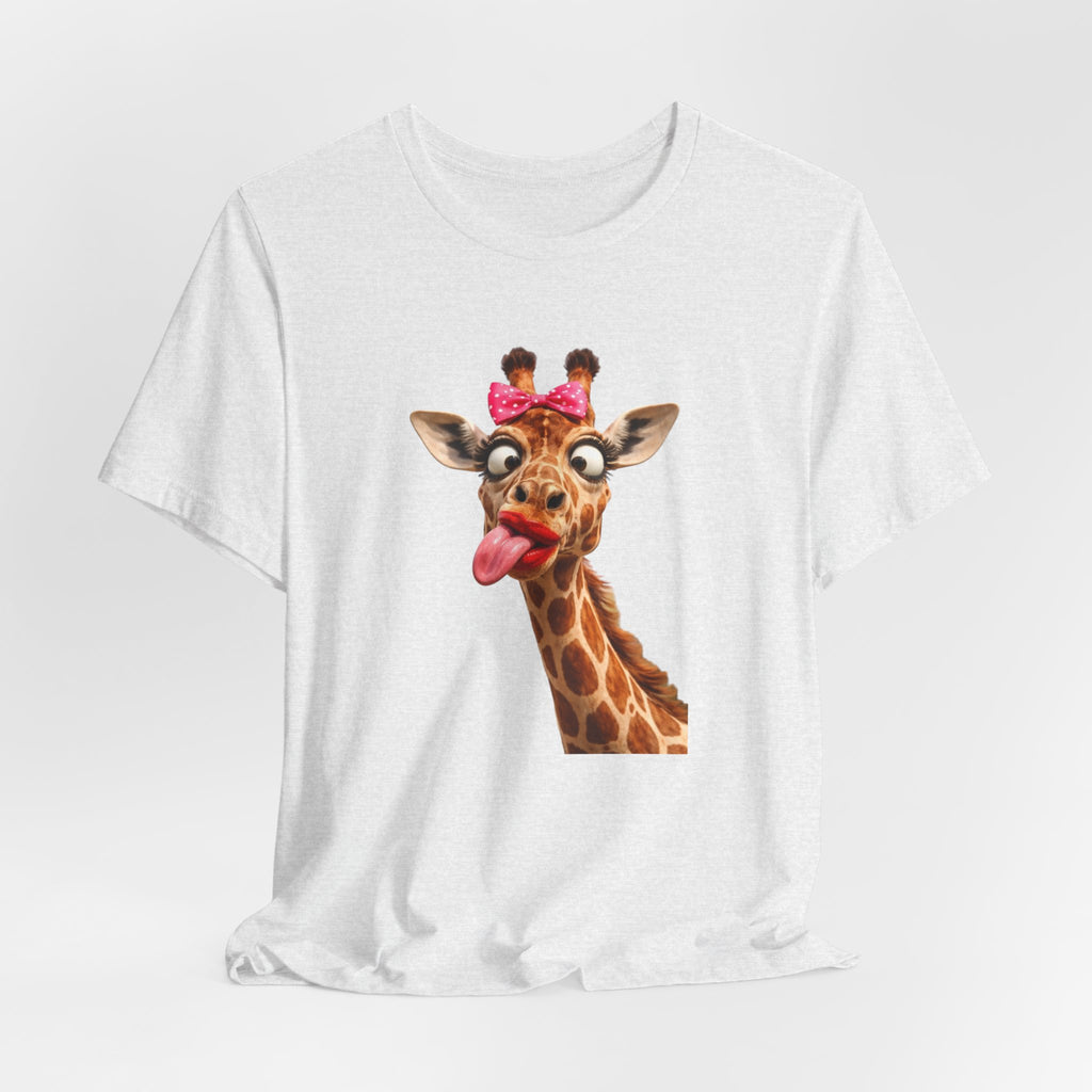 Funny Giraffe Tongue Tee — Cute Animal Graphic T-Shirt