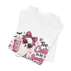Cute Ghost Halloween T-Shirt | Too Cute to Be Spooky | Coquette Luxe