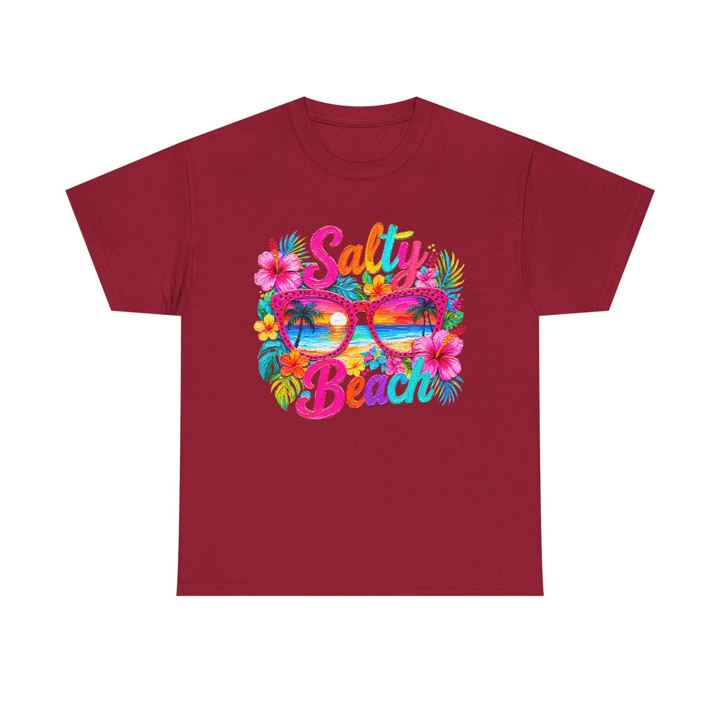 Salty Beach sunglasses floral design T-Shirt | tropical summer vibes