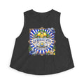 La Dolce Vita Lemon Beach Club Crop Top | Mediterranean Summer Graphic