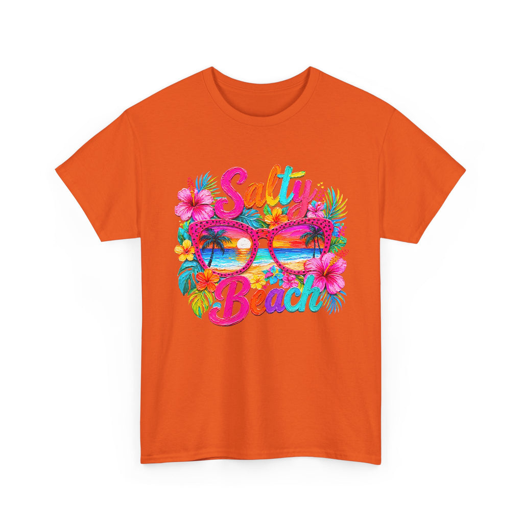 Salty Beach sunglasses floral design T-Shirt | tropical summer vibes