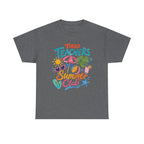 Teacher Summer Club T-Shirt — "Tired Teachers" Bright Beach Vacation Tee