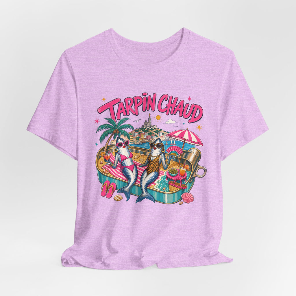 T-shirt – Tee-shirt graphique « Tarpin Chaud » ambiance tropicale plage