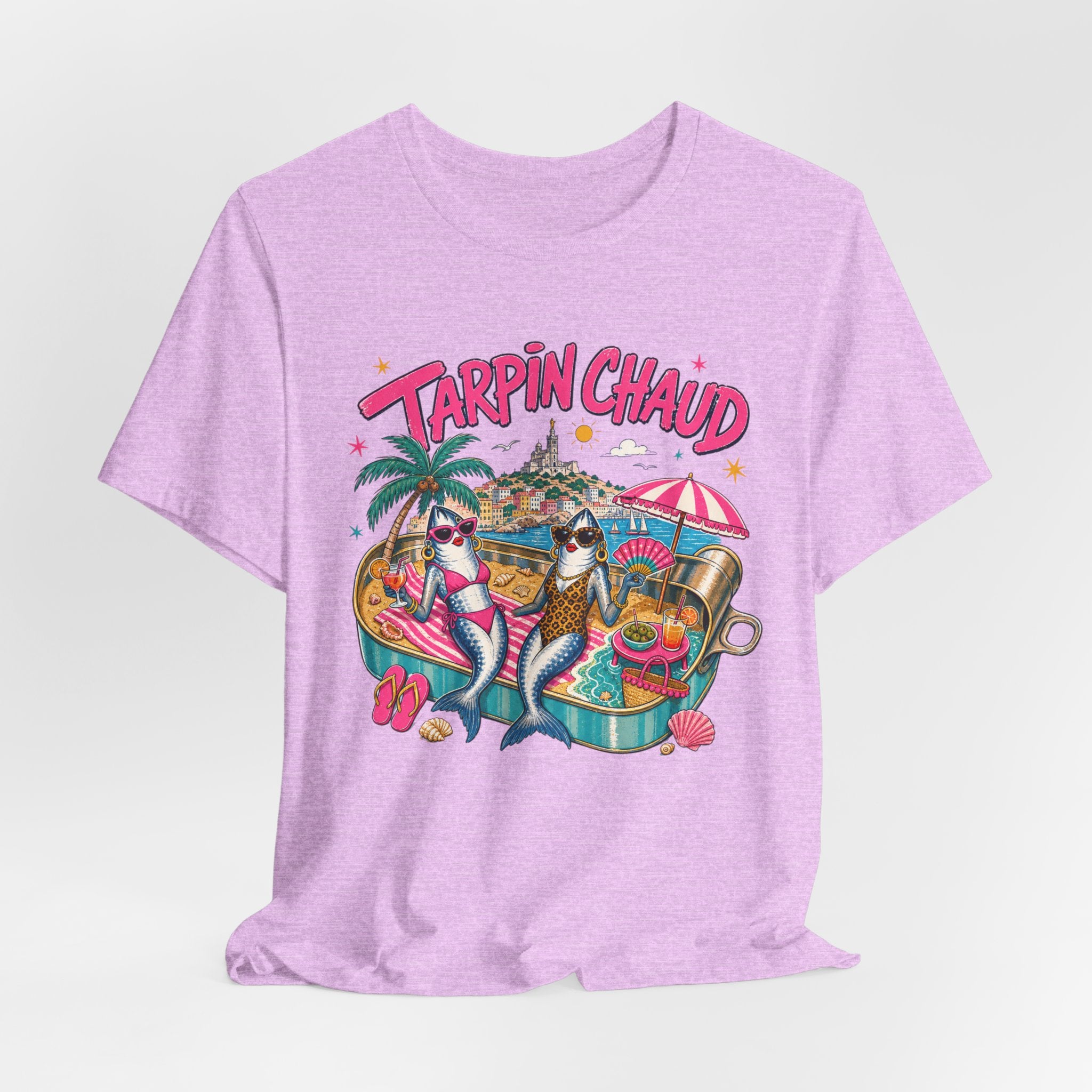 T-shirt – Tee-shirt graphique « Tarpin Chaud » ambiance tropicale plage