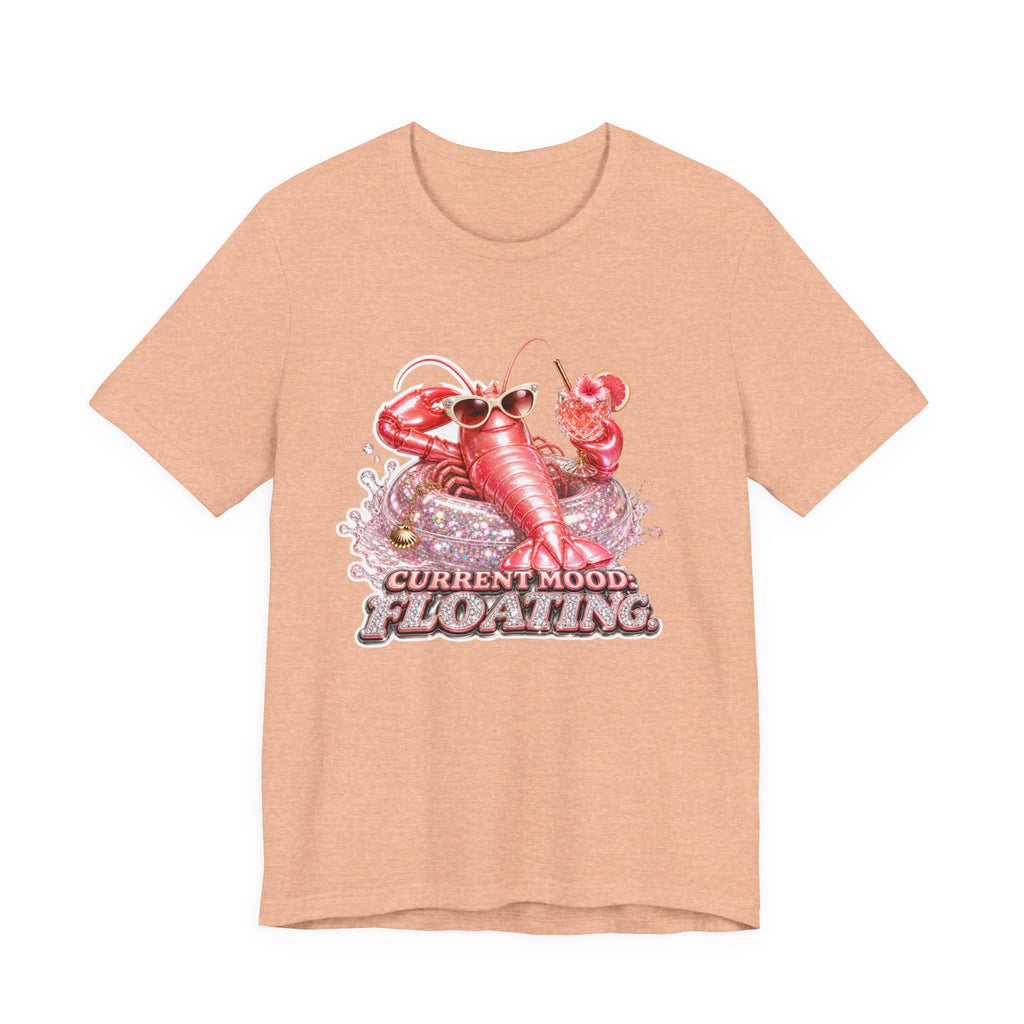 Floating Lobster Graphic Tee — "Current Mood: Floating" Summer Shirt