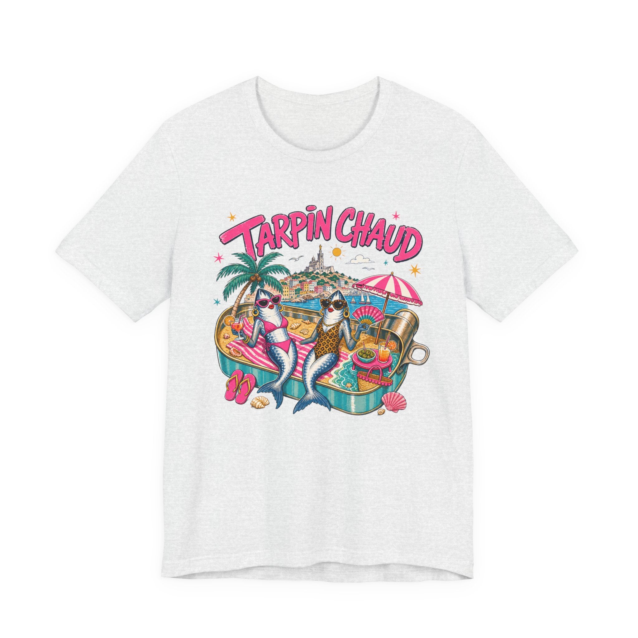 T-shirt – Tee-shirt graphique « Tarpin Chaud » ambiance tropicale plage