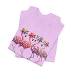 Hello Summer Flamingos T-Shirt | Pink Flamingo Beach Graphic Tee