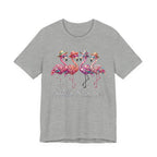 Hello Summer Flamingos T-Shirt | Pink Flamingo Beach Graphic Tee