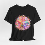 Rainbow Starfish T-Shirt | Colorful Seashell Beach Art