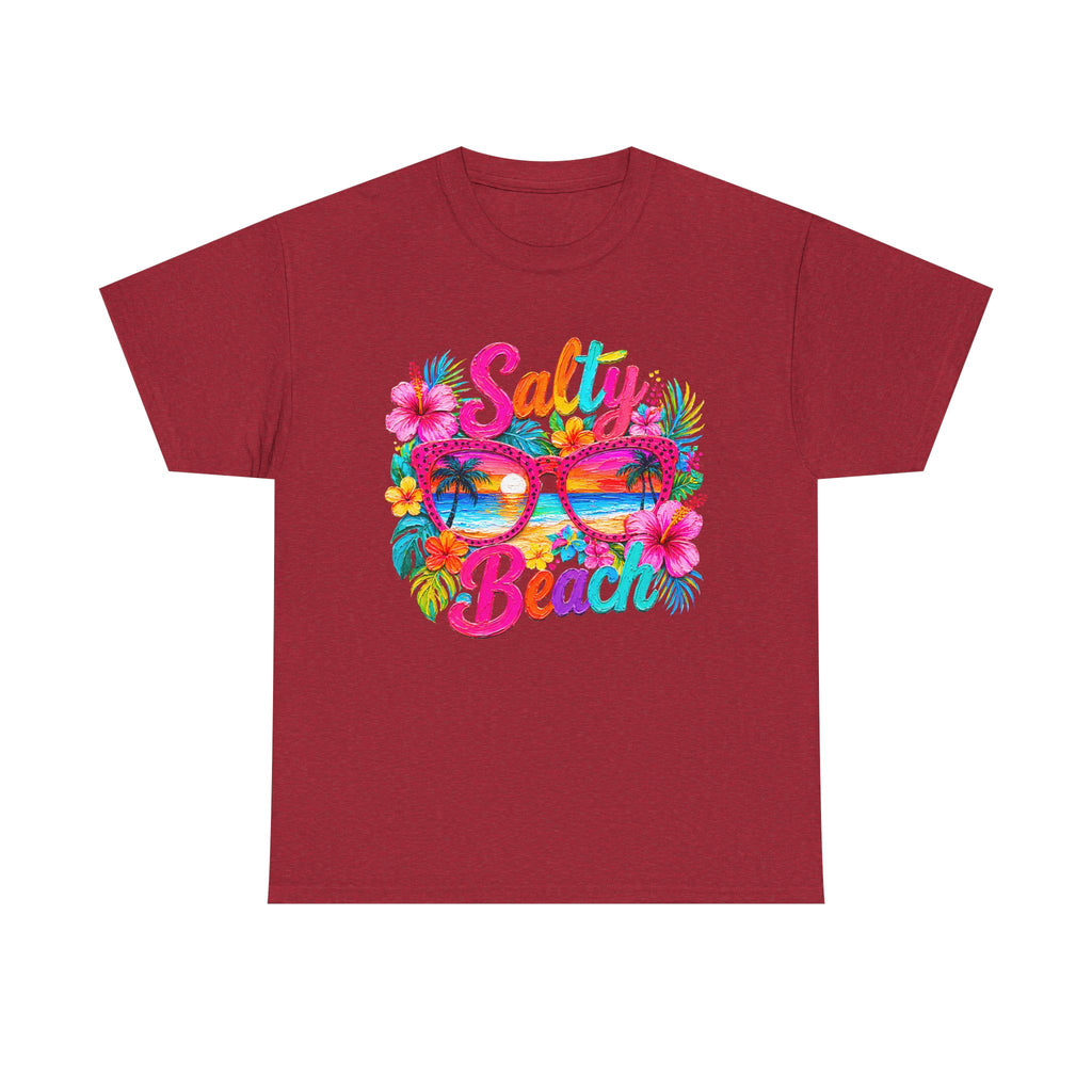 Salty Beach sunglasses floral design T-Shirt | tropical summer vibes