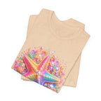 Rainbow Starfish T-Shirt | Colorful Seashell Beach Art