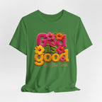 God Is Good all the time T-Shirt | Floral Retro Typography