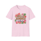 Hello Summer Vibes Watermelon Floral Leopard Print T-Shirt