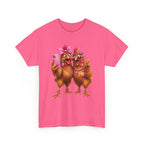 Two Chickens Taking Selfie T-Shirt | Funny Poultry Illustration