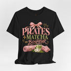 Pilates + Matcha Bonheur Tee — Yoga Mat & Matcha Fitness Shirt
