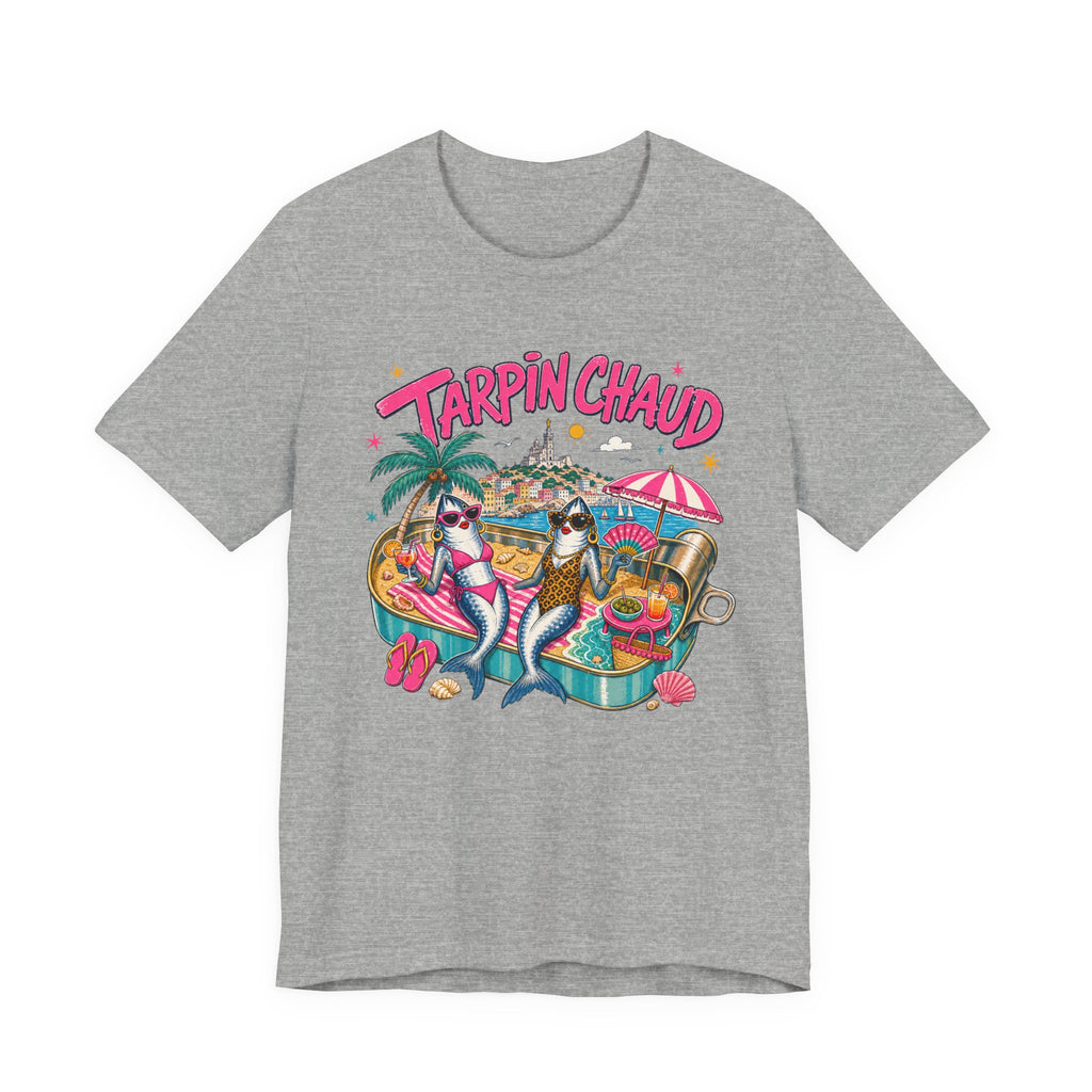 T-shirt – Tee-shirt graphique « Tarpin Chaud » ambiance tropicale plage