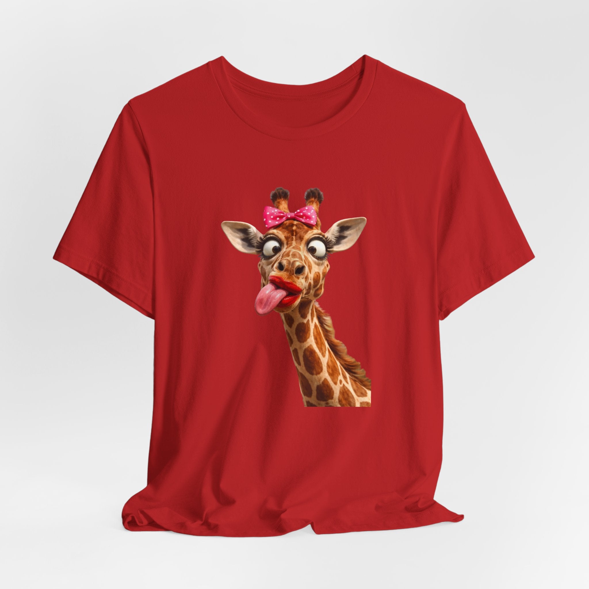 Funny Giraffe Tongue Tee — Cute Animal Graphic T-Shirt