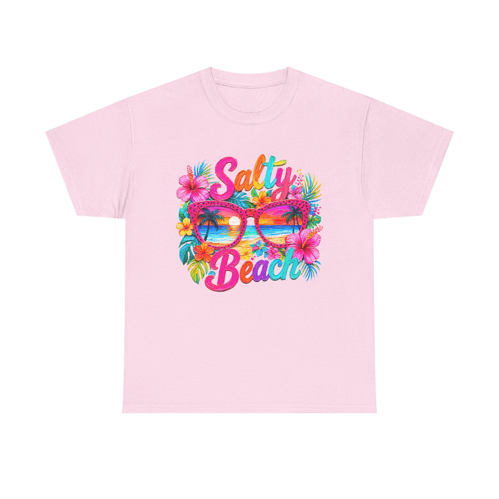 Salty Beach sunglasses floral design T-Shirt | tropical summer vibes