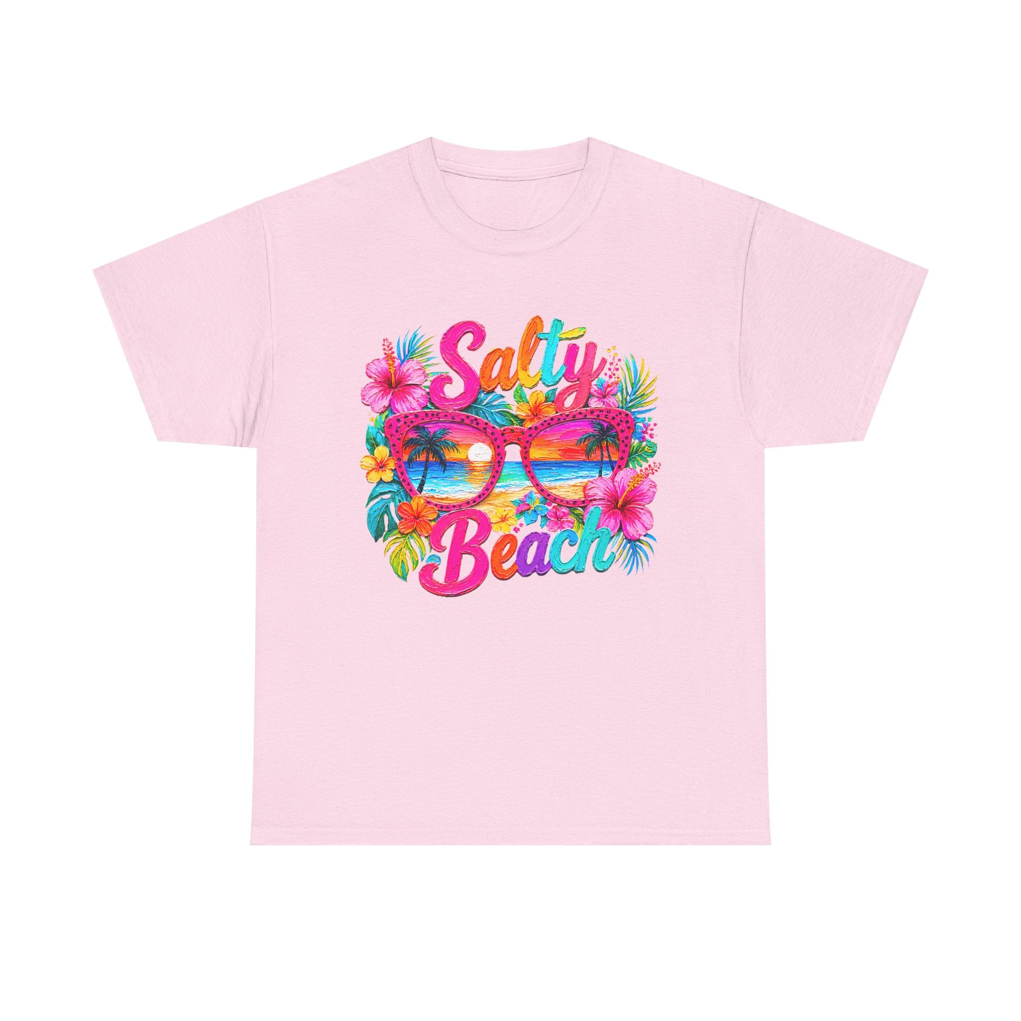 Salty Beach sunglasses floral design T-Shirt | tropical summer vibes