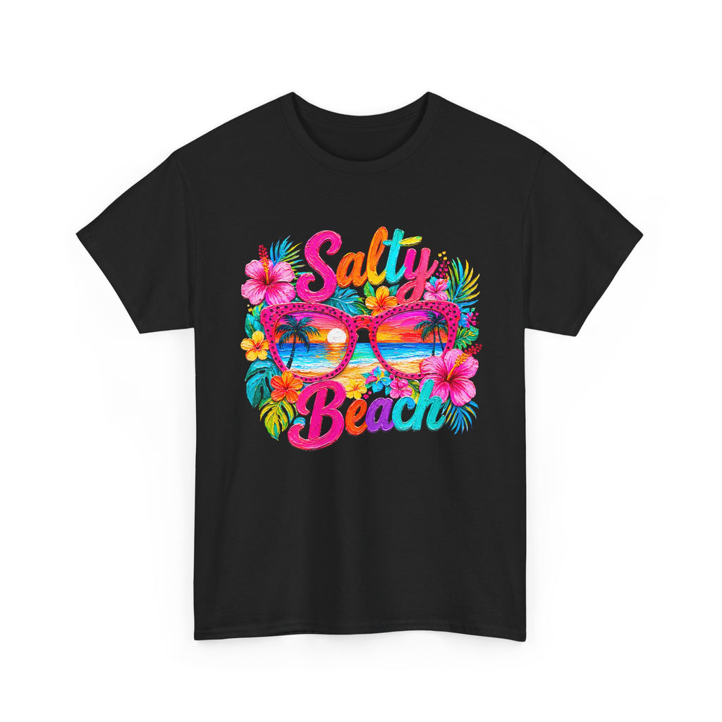 Salty Beach sunglasses floral design T-Shirt | tropical summer vibes