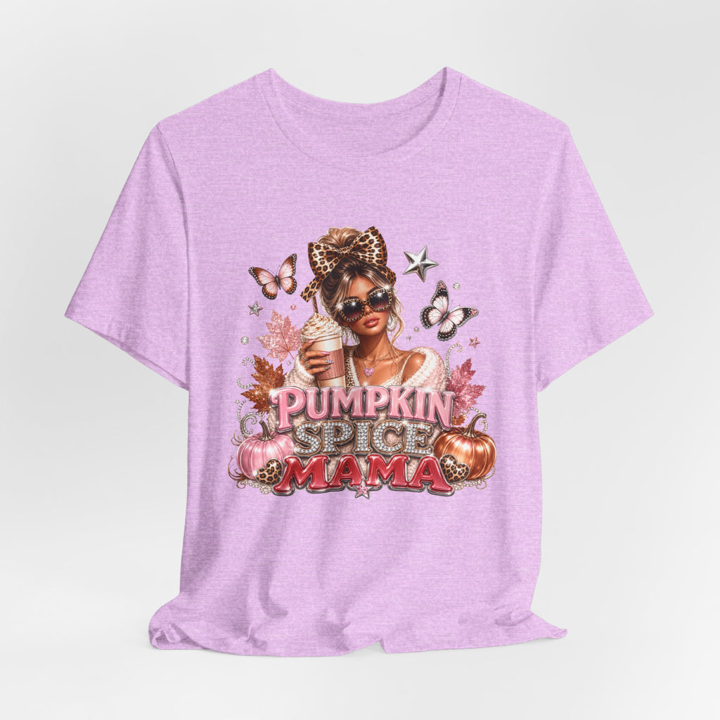 Pumpkin Spice Mama Tee | Cozy Fall Graphic T-Shirt for Women | Cute Autumn Coffee Lover Shirt