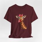 Funny Giraffe Tongue Tee — Cute Animal Graphic T-Shirt