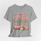 Pilates + Matcha Bonheur Tee — Yoga Mat & Matcha Fitness Shirt