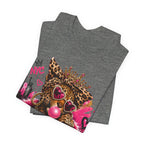 Too Glam To Care Tee — Leopard Crown Cat Graphic Shirt