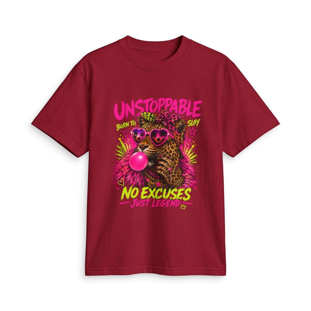Unstoppable Leopard Bubblegum T-Shirt | No Excuses Just Legend