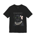 Vogue Instinct Black Cat with Pearls Tee | Fashion Cat T-Shirt