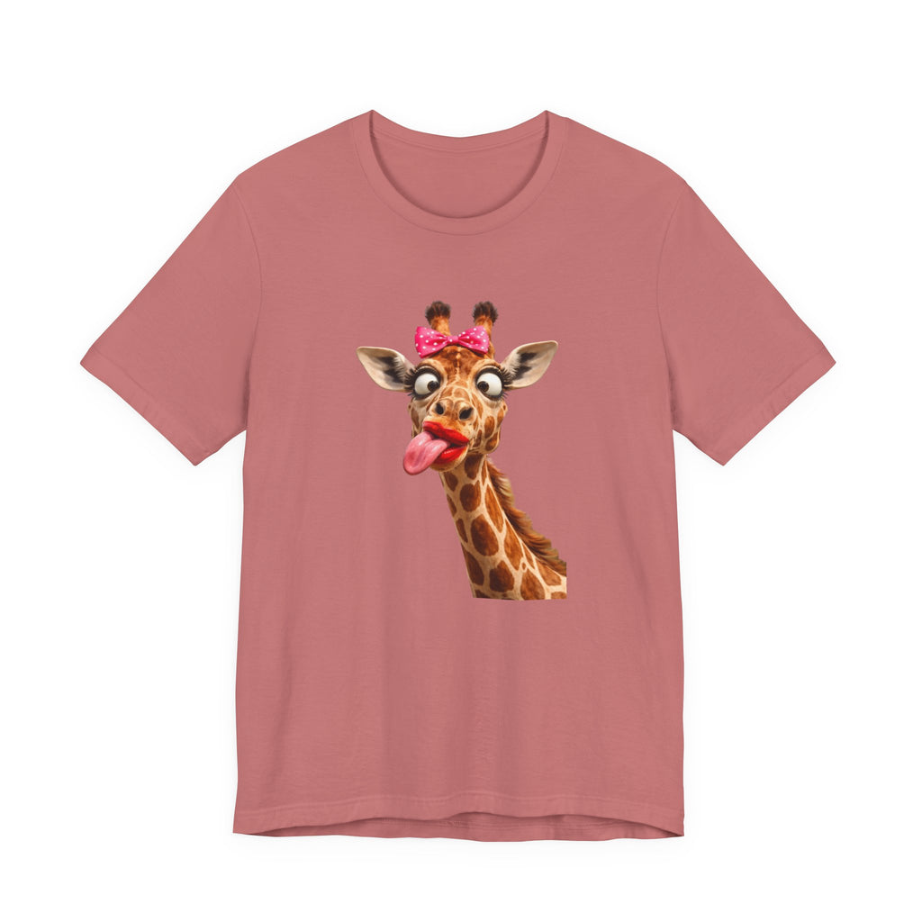 Funny Giraffe Tongue Tee — Cute Animal Graphic T-Shirt
