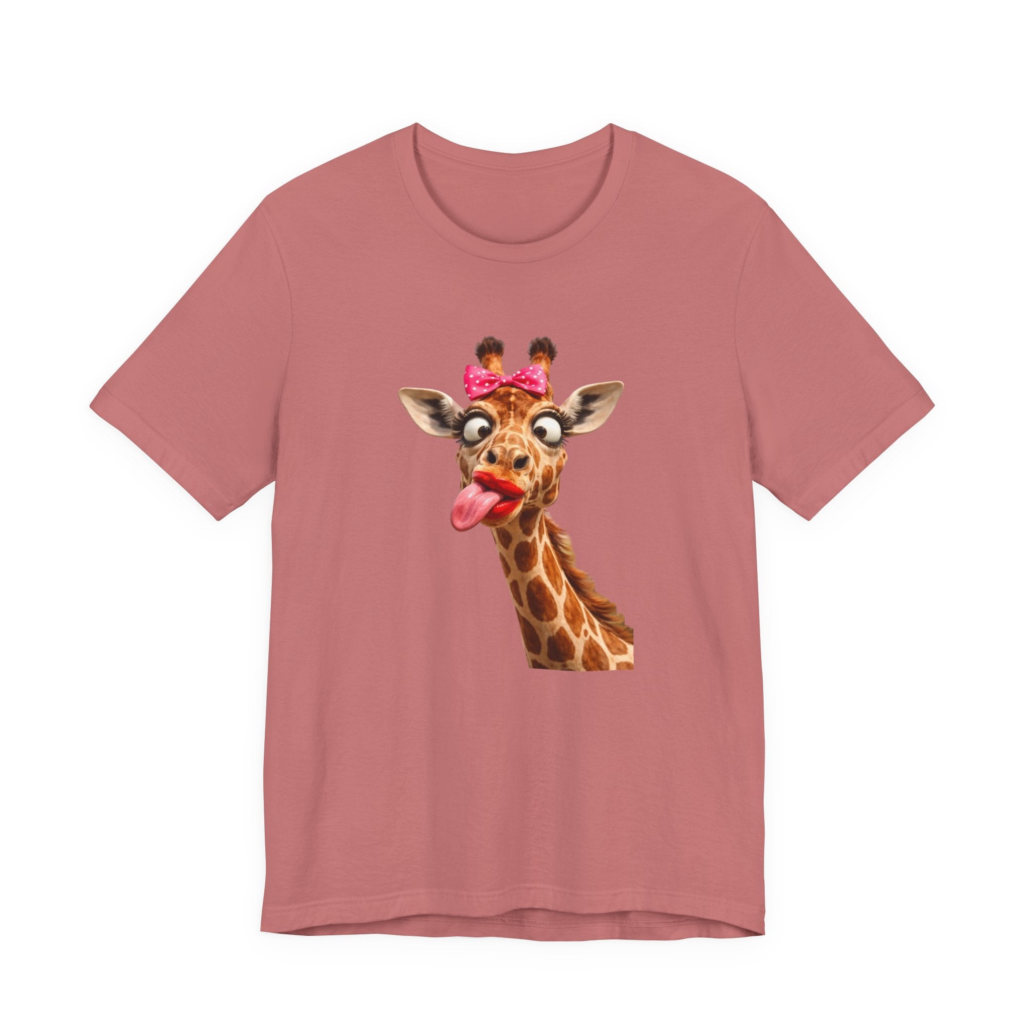 Funny Giraffe Tongue Tee — Cute Animal Graphic T-Shirt