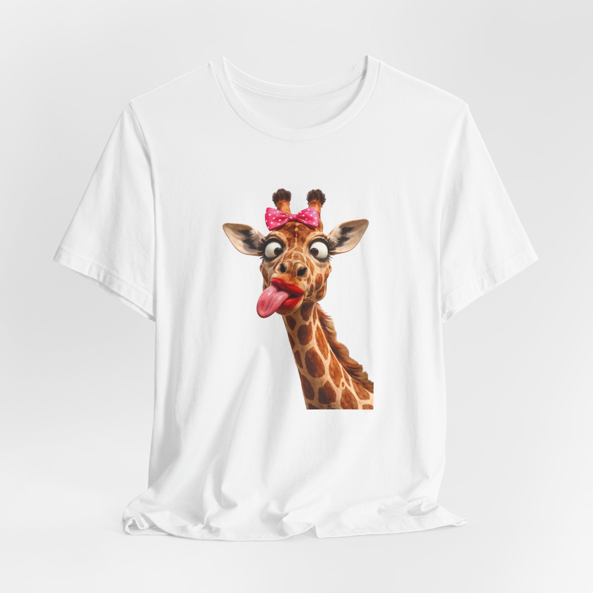 Funny Giraffe Tongue Tee — Cute Animal Graphic T-Shirt