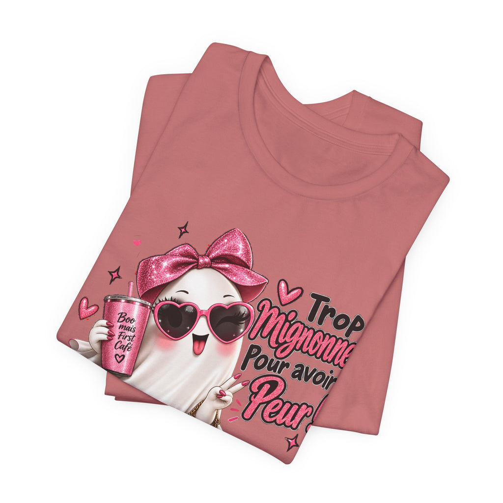 Cute Pink Ghost Halloween T-Shirt | Coquette Luxe