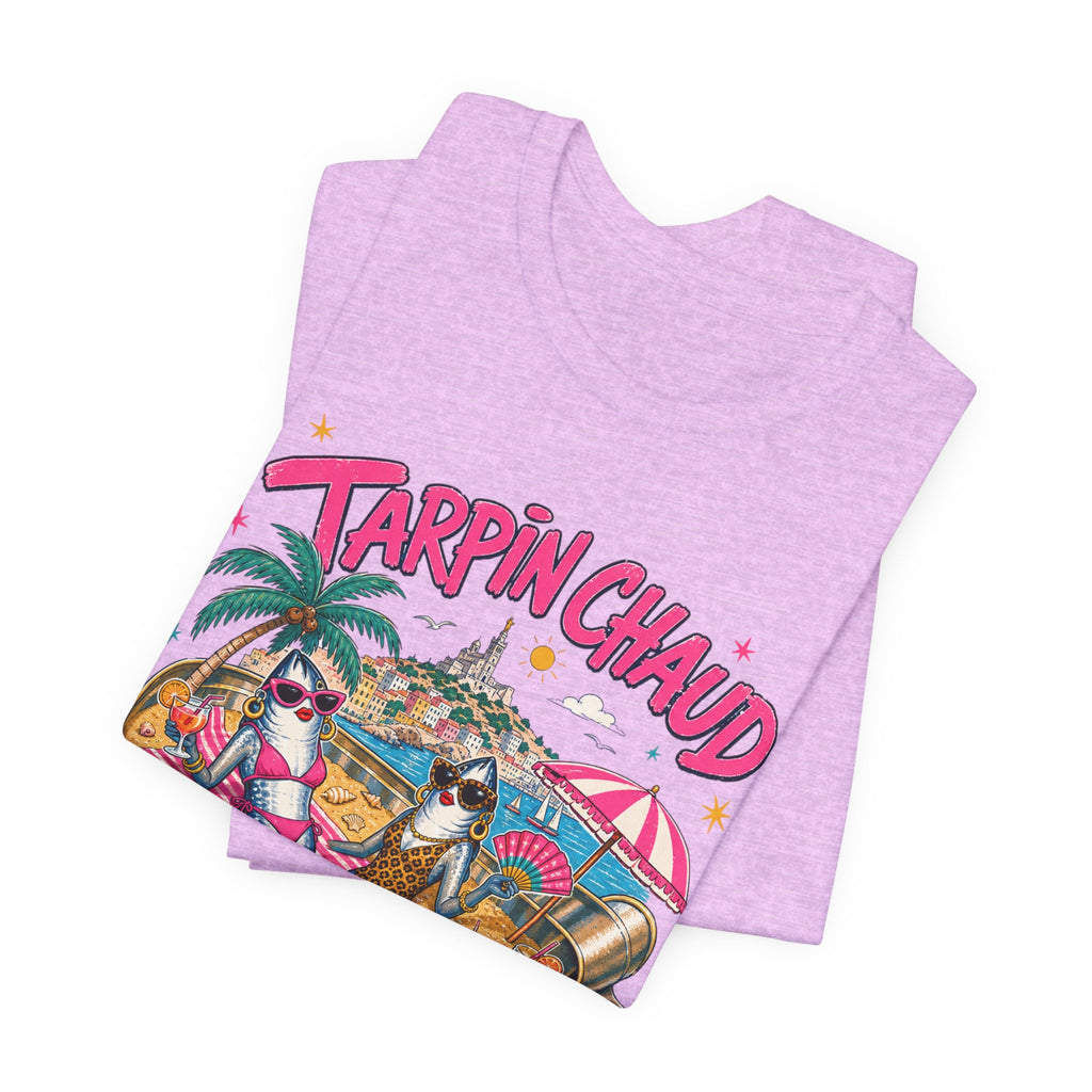 T-shirt – Tee-shirt graphique « Tarpin Chaud » ambiance tropicale plage