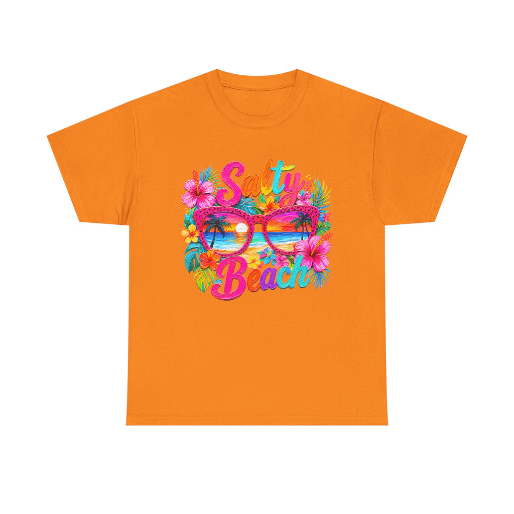 Salty Beach sunglasses floral design T-Shirt | tropical summer vibes