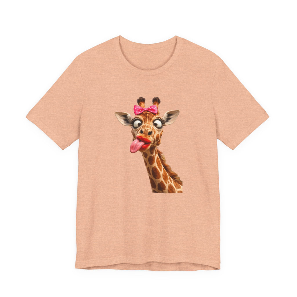 Funny Giraffe Tongue Tee — Cute Animal Graphic T-Shirt