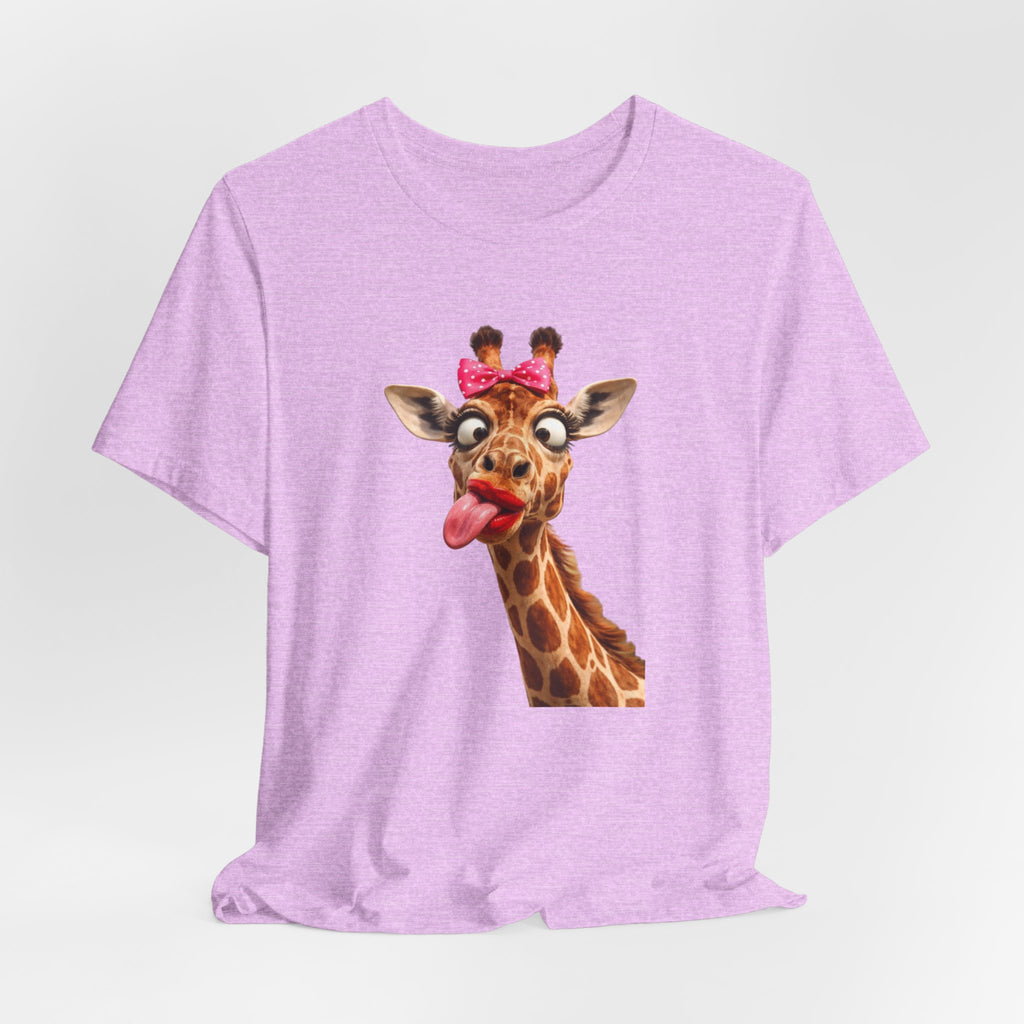Funny Giraffe Tongue Tee — Cute Animal Graphic T-Shirt