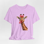 Funny Giraffe Tongue Tee — Cute Animal Graphic T-Shirt