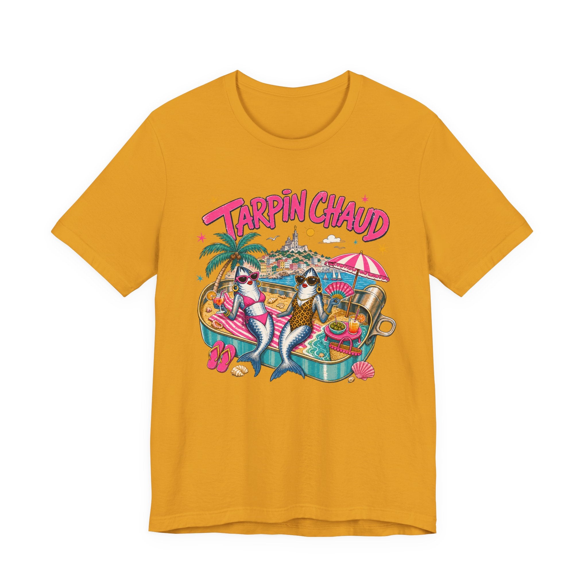 T-shirt – Tee-shirt graphique « Tarpin Chaud » ambiance tropicale plage