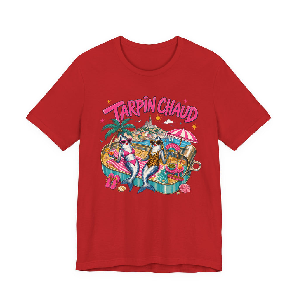 T-shirt – Tee-shirt graphique « Tarpin Chaud » ambiance tropicale plage