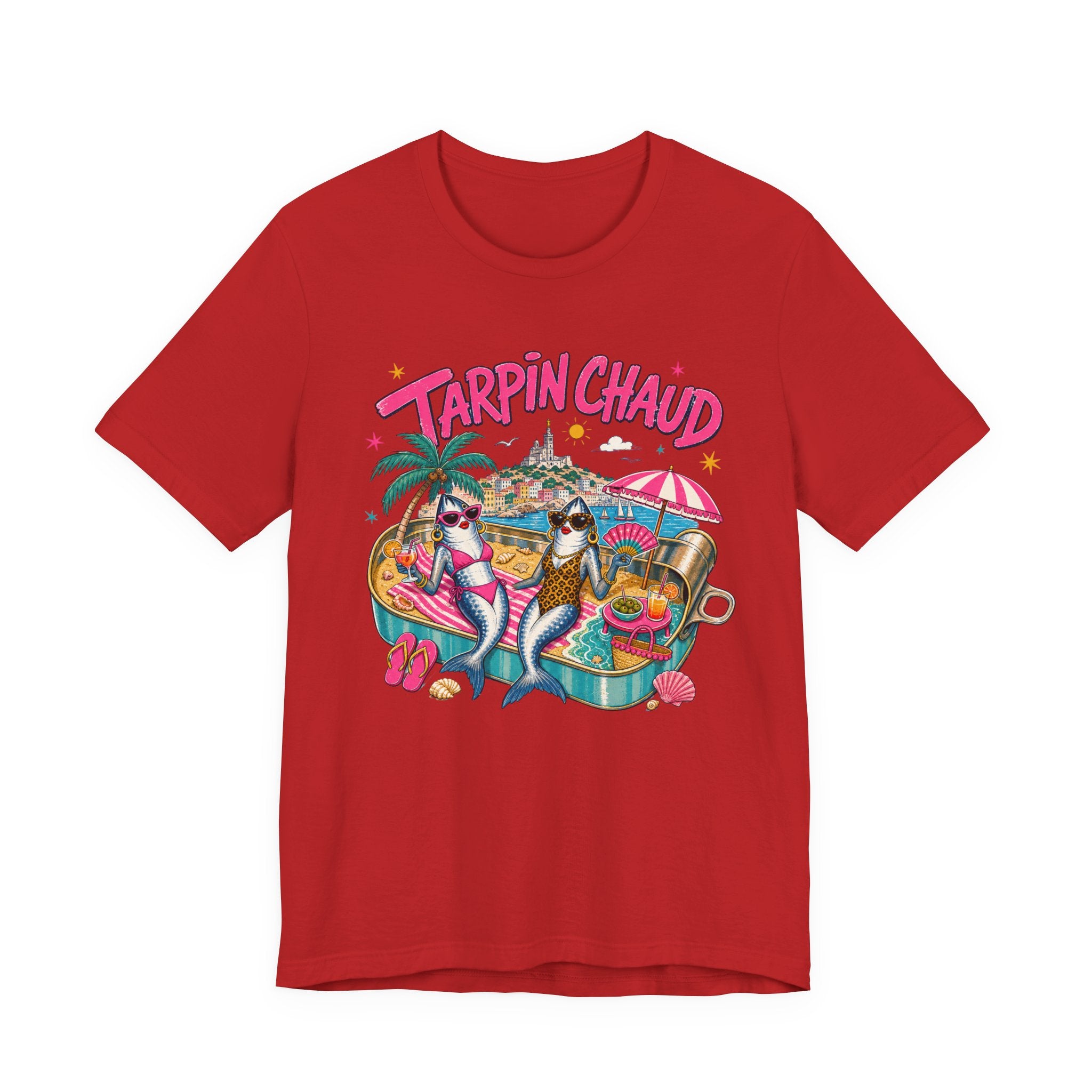 T-shirt – Tee-shirt graphique « Tarpin Chaud » ambiance tropicale plage