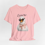 Excuse Me ! T-shirt Cygne Stylé — T-shirt graphique avec lunettes de soleil mignonnes et nœud papillon
