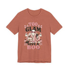 Too Glam To Give A Boo Halloween Tee — Pink Glamorous Costume Shirt