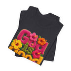 God Is Good all the time T-Shirt | Floral Retro Typography