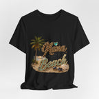 Mama Needs The Beach T-Shirt | Palm Tree, Seashells, Leopard Script