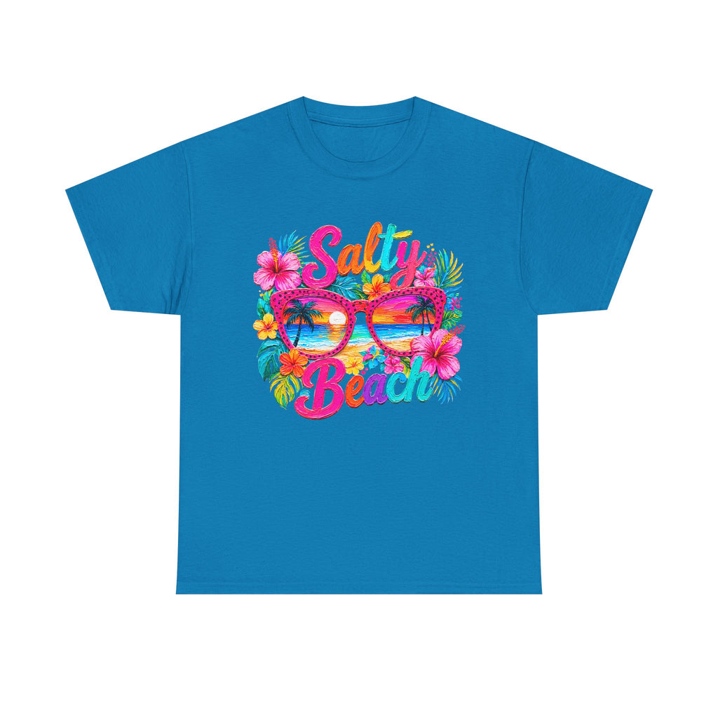 Salty Beach sunglasses floral design T-Shirt | tropical summer vibes