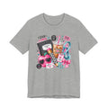 Teacher Good Vibes Cute Pastel Sticker Collage T-Shirt | Coffee, Headphones, Journal | Back to School