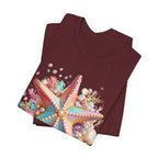 Colorful Starfish Tee | Beach Seashell Ocean Graphic Shirt